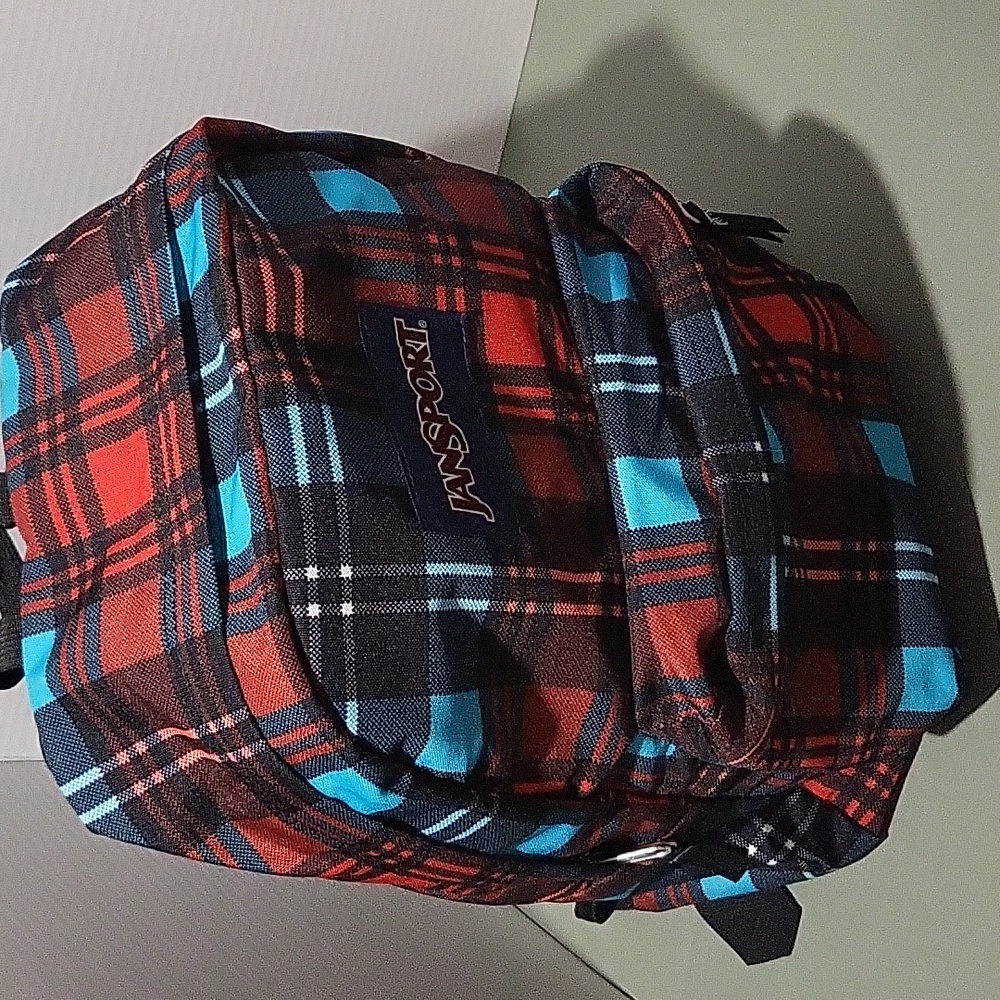 EUC  JanSport Superbreak® High Risk Red Preston Plaid Backpack - Picture 9 of 11